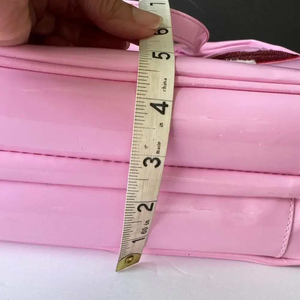 Pink Travel Organizer Case Embellished with Handles Women's Bag